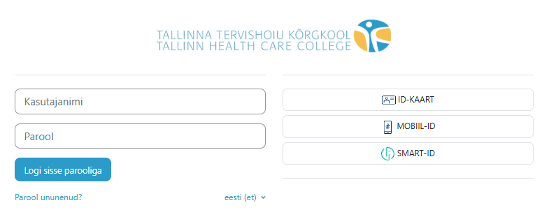 Moodle login aken v4